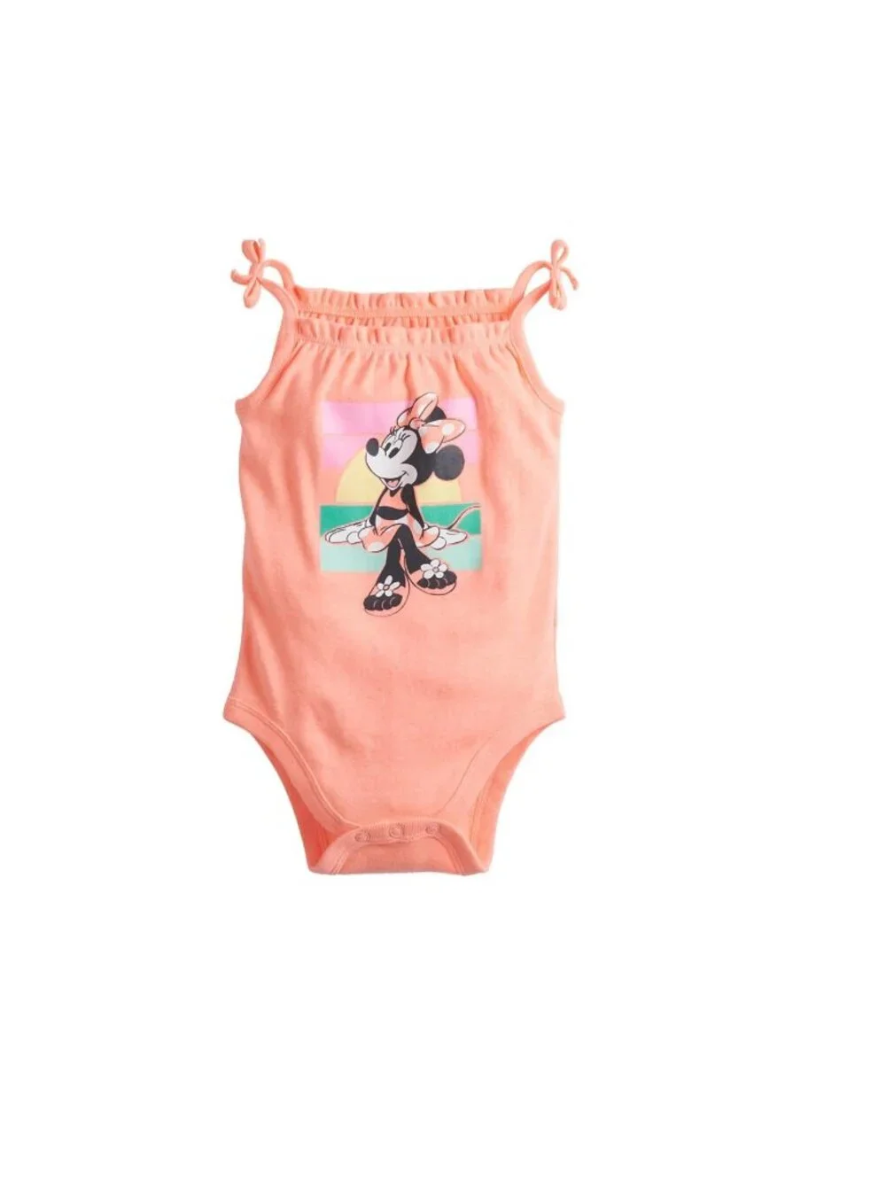 Disney Jumping Beans Orange Beach Minnie Bodysuit Size 6 Months